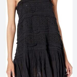 Free People Womens Black Shailee Slipdress